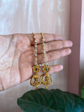 Simple Lakshmi Antique Jhumkas with Mattal
