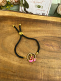 Meenakari Lakshmi Black Thread Bracelet