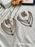 Victorian 3 Layered Necklace with Earrings