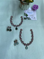 Peacock Victorian Necklace in 2 colours with earrings