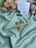 Simple Lotus Pendant Necklace with Earrings