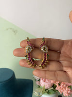 Kemp Ruby Green Peacock Earrings