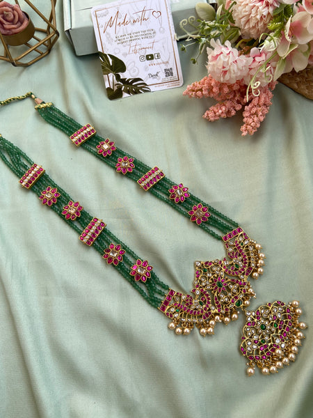 Green Beads Non idol Kemp Jadau Haram