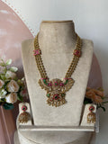 Pure Kemp Brass Golden Beads Haram with Jhumkas