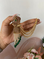 Hanging Pearl Jhumka and Mattal Combo