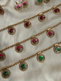 Simple Circle Lotus Necklace with Earrings In 3 Colors (Price for Each)