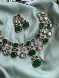 Premium Moissanite AD Necklace with Earrings