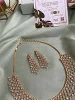 Diamond Look Alike GJ Polish Necklace with Earrings