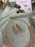 Diamond Look Alike GJ Polish Necklace with Earrings