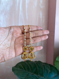 Simple Lakshmi Antique Jhumkas with Mattal