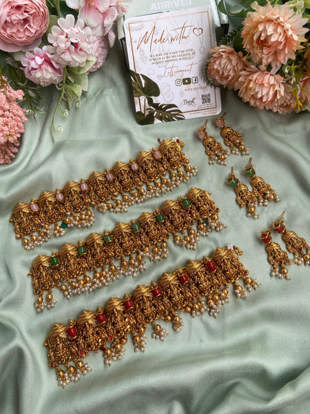 Lakshmi Pearl Choker in 3 Colours (Price for Each)