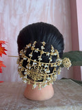 Antique Premium Pearl Cage Bun ( Hair Accessory)