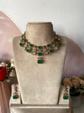 Premium Moissanite AD Necklace with Earrings