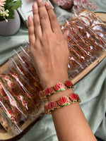 Evergreen Lotus Ruby Bangle