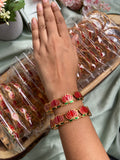 Evergreen Lotus Ruby Bangle