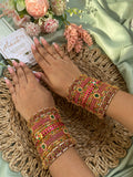 Bridal Kemp Ruby Bangles (Price for Both Hands)
