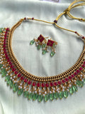 Kemp pastel Beads Necklace with Earrings