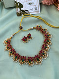 Lotus Pearl Necklace with Studs (Price for Each)