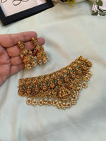 Lakshmi Peacock Choker with Jhumkas