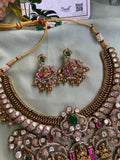 Mahalakshmi Moissanite Necklace with Earrings