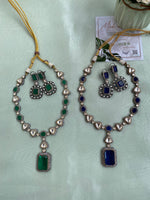 Mossonite Victorian Necklace with earrings in 2 colours