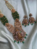 Cluster Pearl Lakshmi Long Haram with Earrings