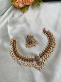 Ruby Guttapusalu Necklace with earrings