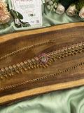 Antique Pure kemp Brass Peacock HipChain in Golden Beads