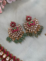 Pure kemp Brass Jadau Mossanite Bridal Set
