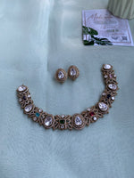 Mossonite Victorian Necklace with earrings