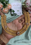 Mango Lakshmi Two Layer Coin Necklace with Earrings