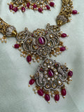 AD Hasli Peacock Necklace with Earrings in two Colors