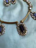 Moissanite Hasli Pendant Necklace with Earrings in 5 Colors