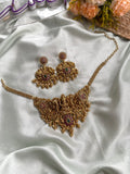 Temple Lakshmi Antique Necklace with Earrings