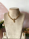 Simple AD Peacock Necklace with Earrings