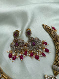 AD Hasli Peacock Necklace with Earrings in two Colors