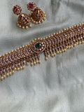 3 in 1 Pure kemp Jadau Choker with Jhumlas (Interchangeable Pendants)