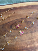 Butterfly Pearl Anklets in Two Colors (Price for a Pair)