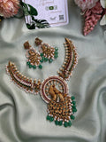 Peacock Premium Hasli Necklace with Earrings
