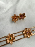 3D Flower Choker/Necklace with Earrings