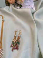 Multicolour pearl Mala with earrings