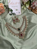 Two line Mossanite Necklace with Earrings