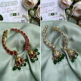 Pure Kemp Brass Jadau Earcuff in Two Colors (Price for Each)