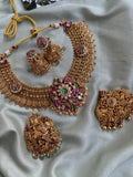 3 in 1 Lakshmi coin Short Necklace set