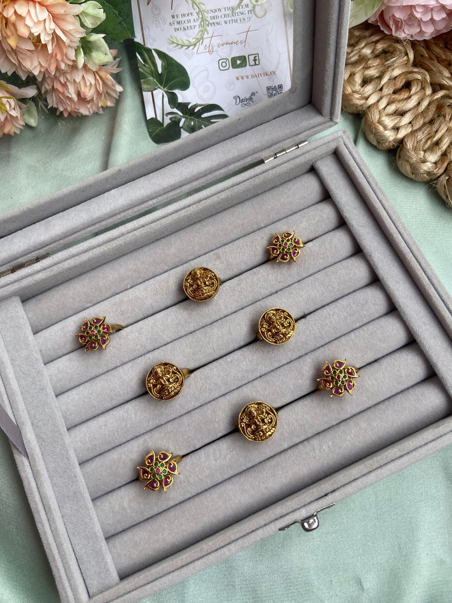 Traditional Free-Size Finger Rings in Two Styles – Daivik.in