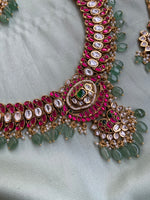 Pure kemp Brass Jadau Mossanite Bridal Set