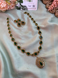 Jyothika Mam Inspired AD Green Pendant Necklace (Prices for Short, Long and Combo)