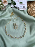 Simple Floral AD Necklace with Earrings