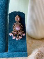 Premium Three Layer AD Necklace with Earrings in two Colors