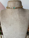 Simple AD Flower Choker with Earrings in 5 Colors (Price for Each)